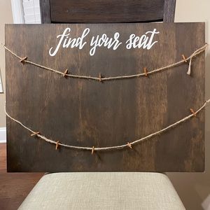 Wooden wedding sign